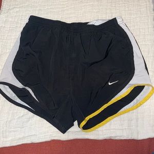 Black and Gold Nike Workout Shorts